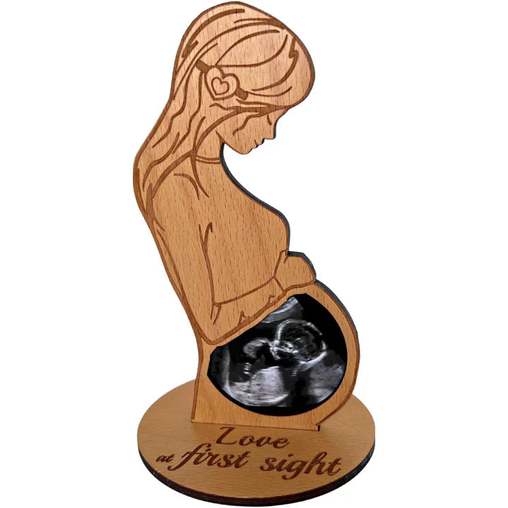 Wood Pregnant Women Photo Frame