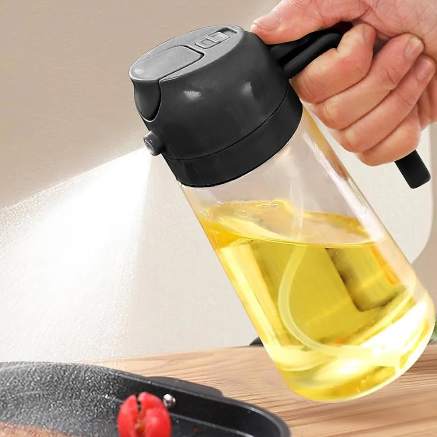500ml 2 in 1 Oil Sprayer and Dispenser Bottle